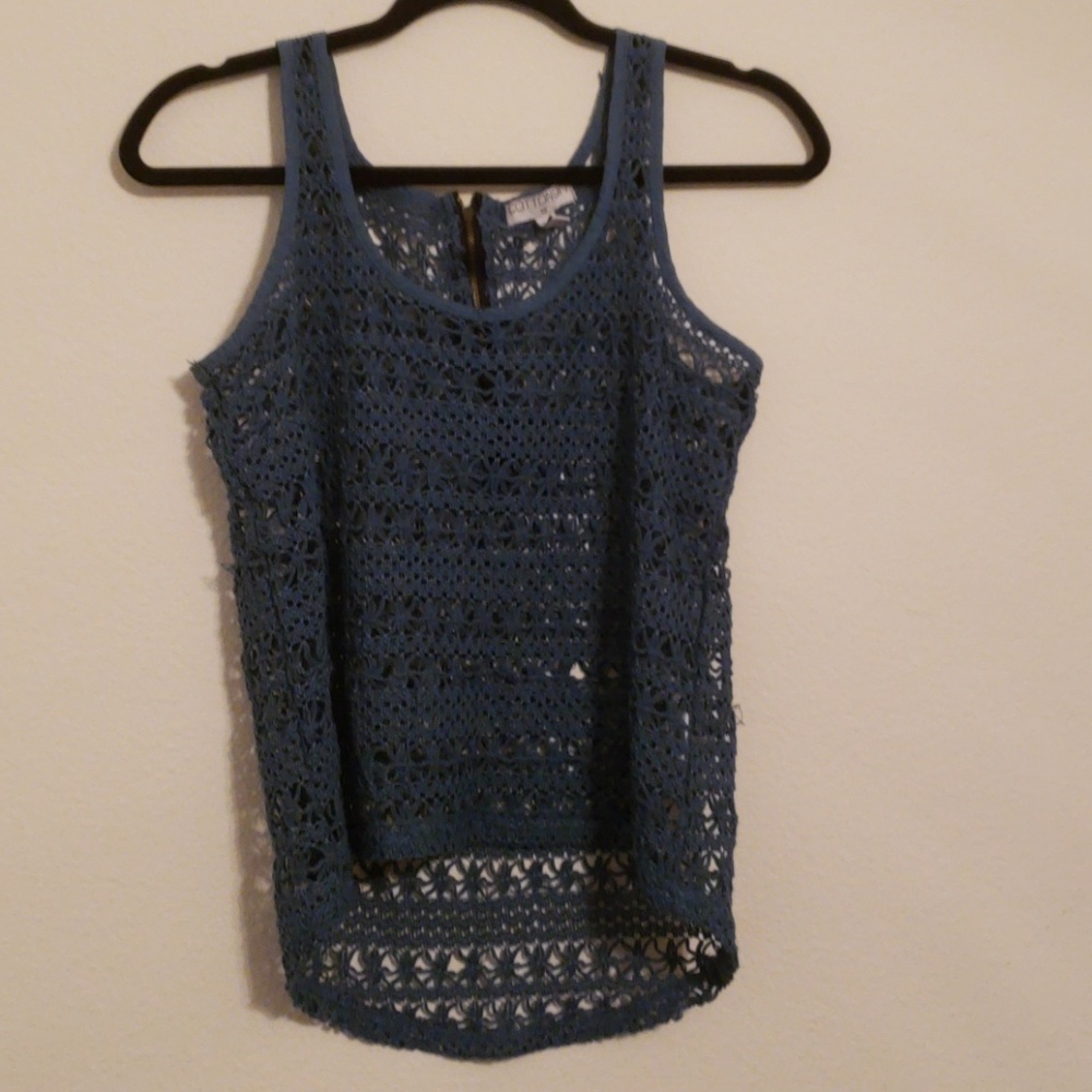 Blue crochet top
